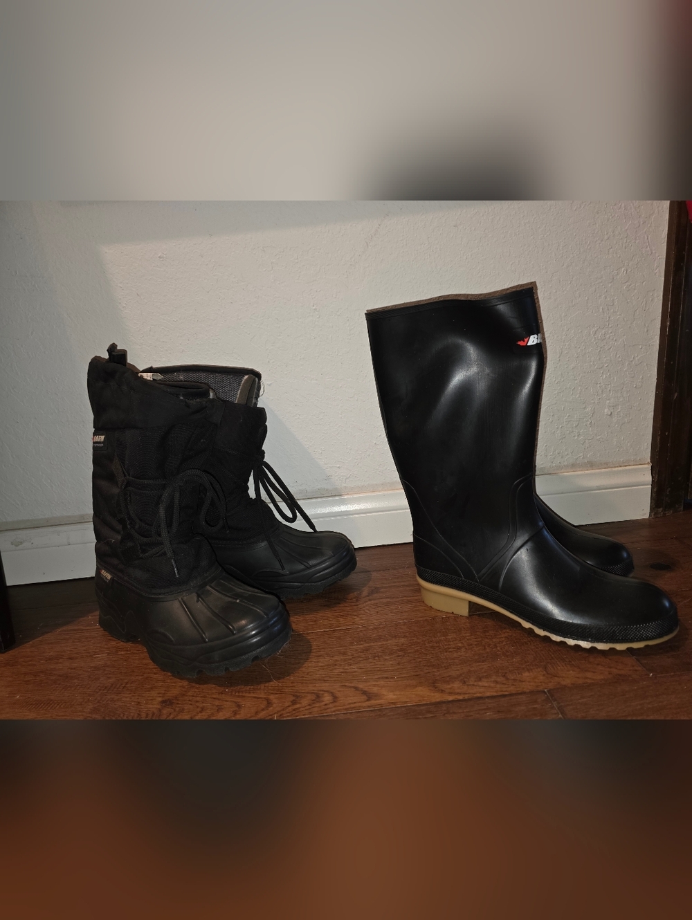 NEW BAFFIN 9.5 Black Snow Boots plus NEW BAFFIN Black Rain Boots. $298